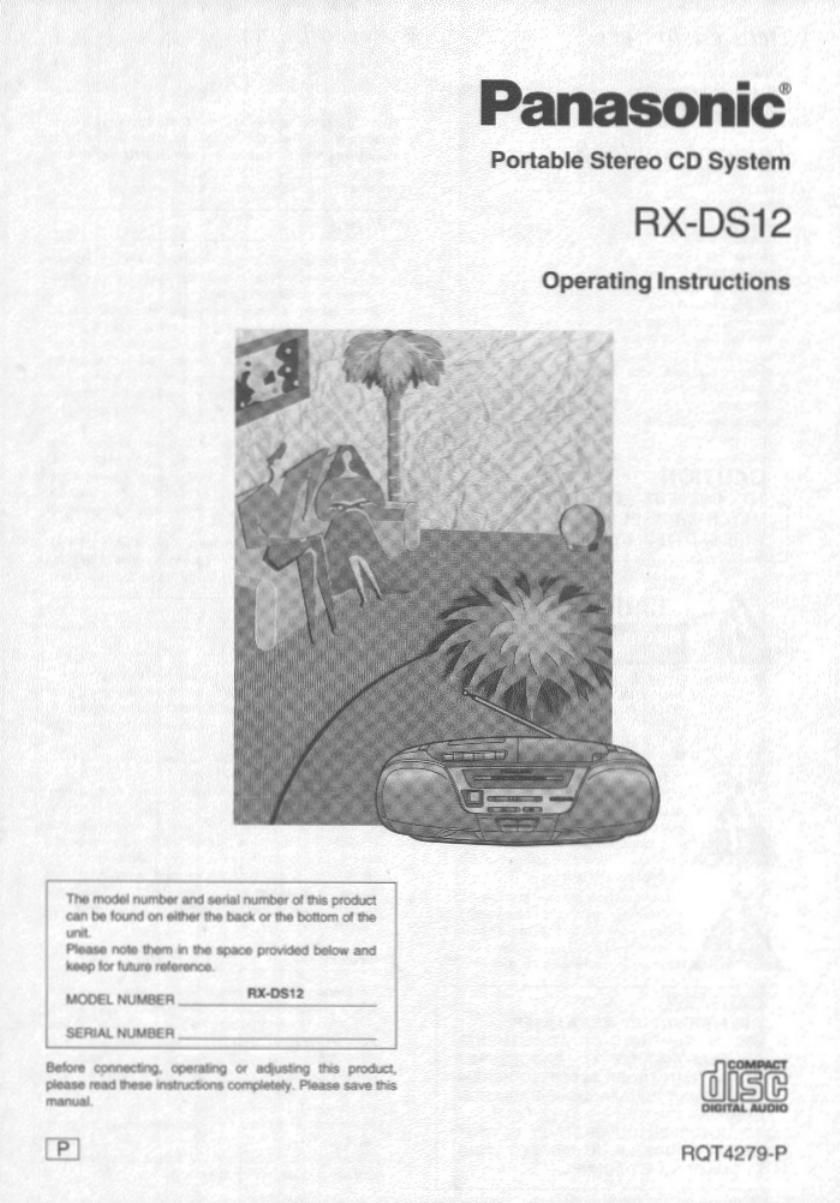 panasonic rx ds 12 owners manual