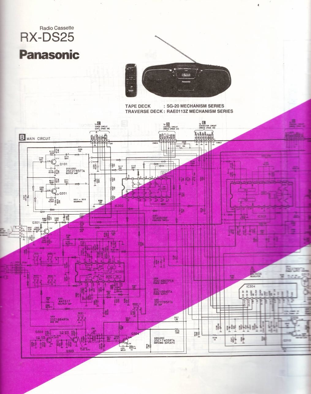 panasonic rx ds 25 schematic