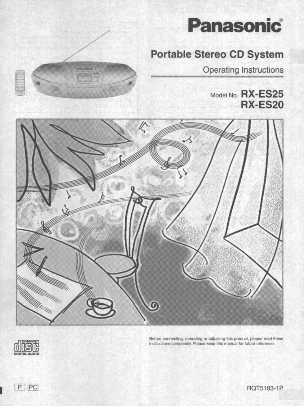 panasonic rx es 25 owners manual