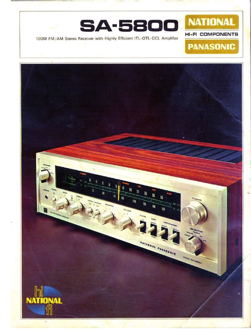 panasonic sa 5800 brochure