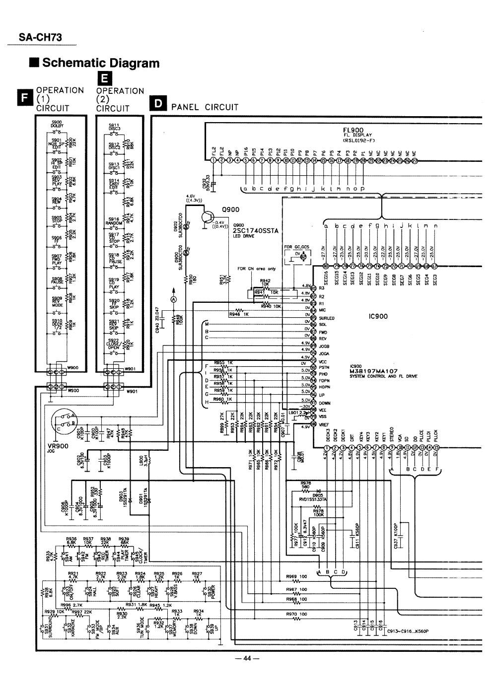 panasonic sa ch 73 schematic