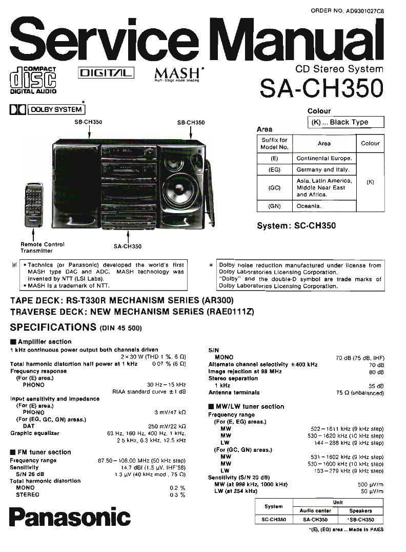 panasonic sa ch350