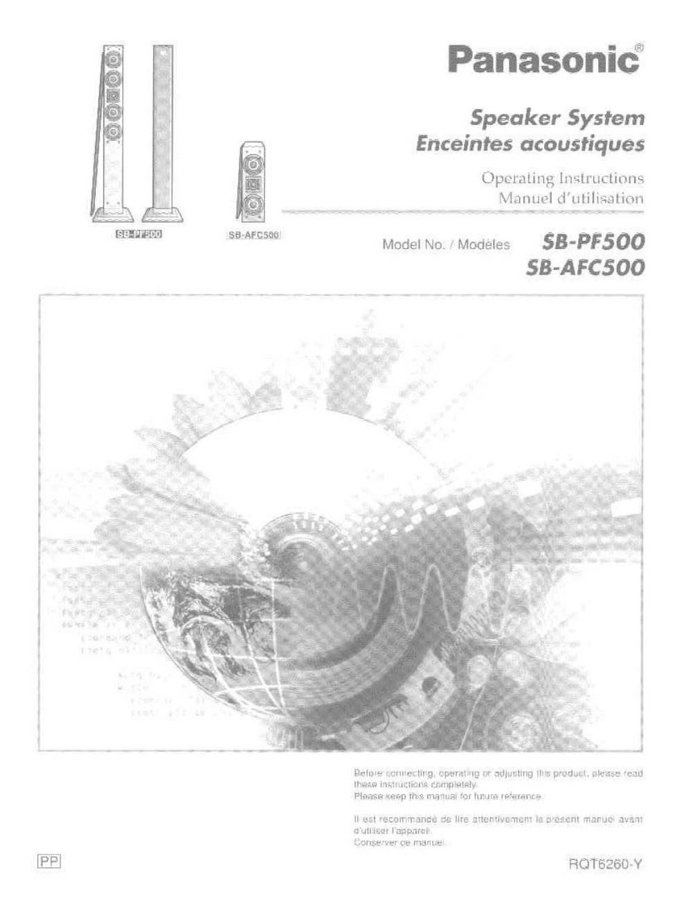 panasonic sb pf 500 owners manual