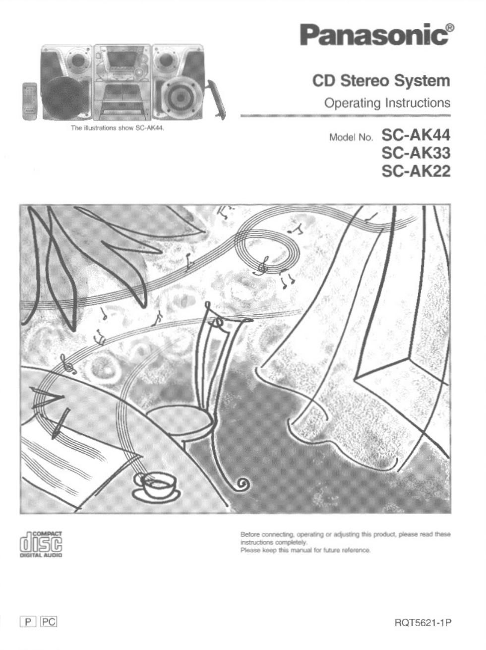 panasonic sc ak 44 owners manual