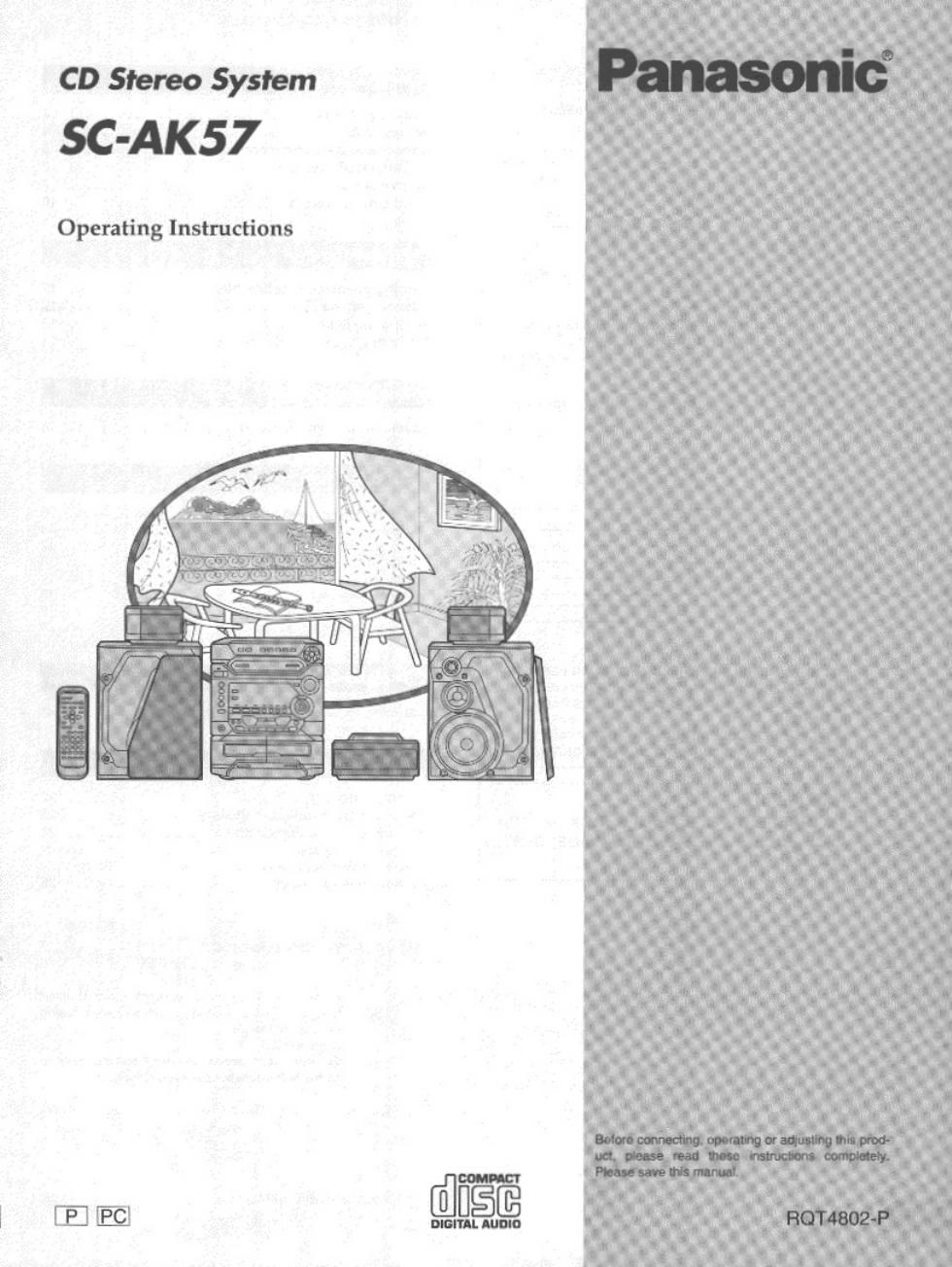 panasonic sc ak 57 owners manual