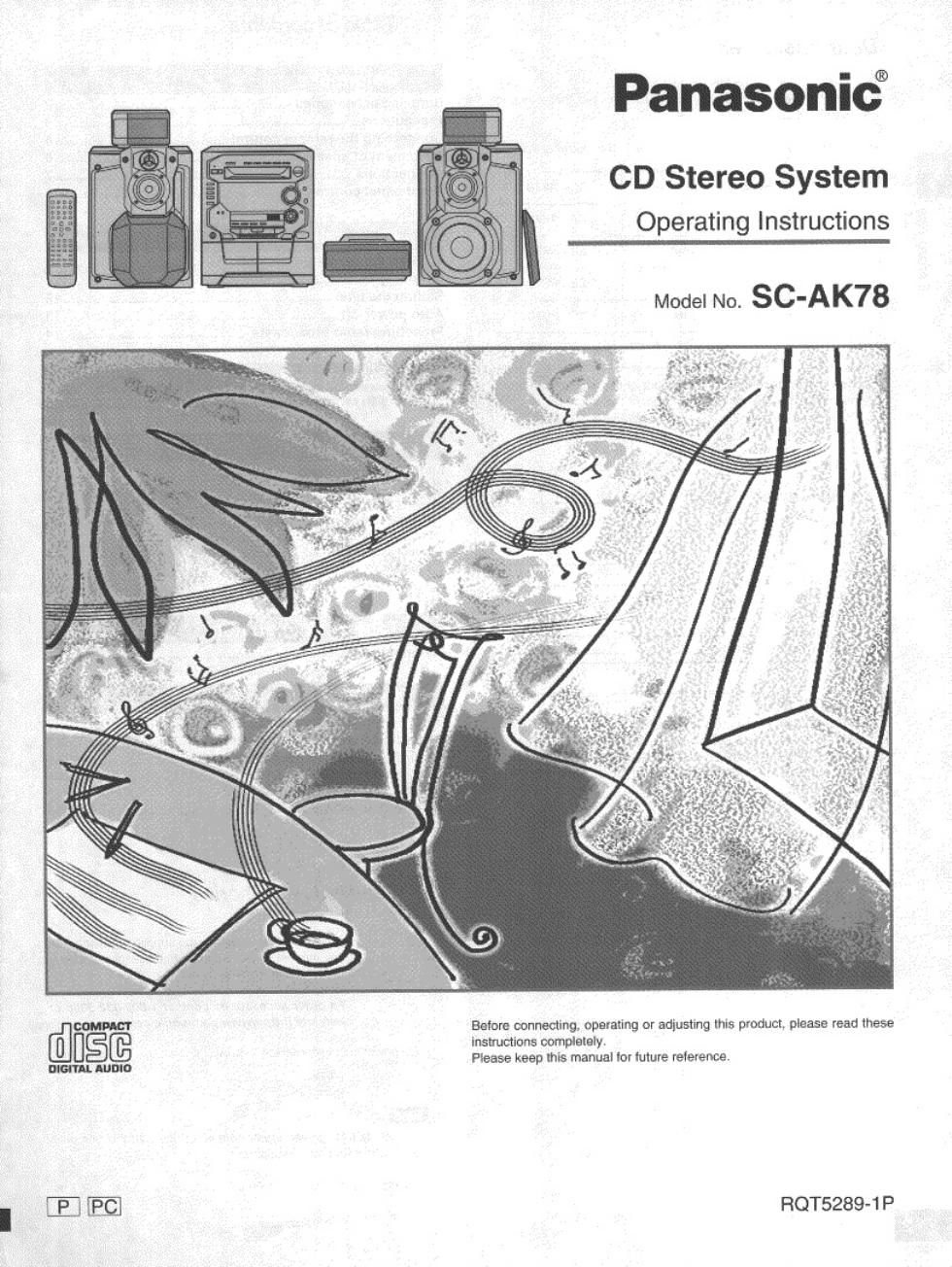 panasonic sc ak 78 owners manual