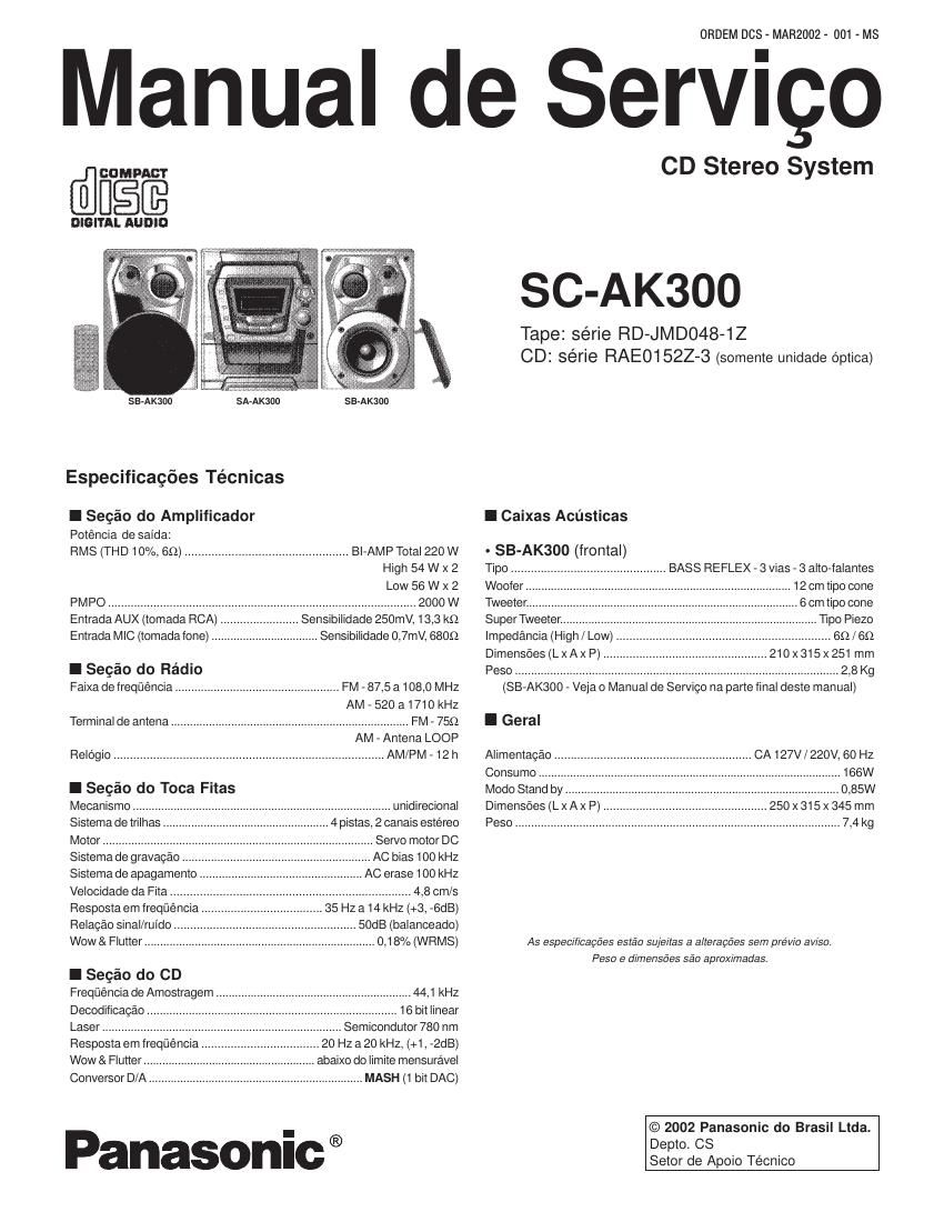 panasonic sc ak300