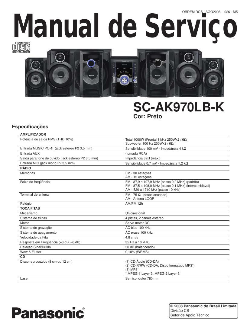 panasonic sc ak970lb k