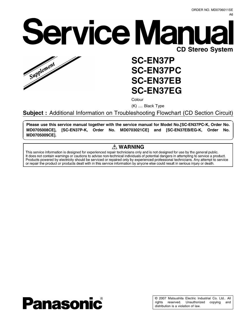 panasonic sc en 37 eb service manual