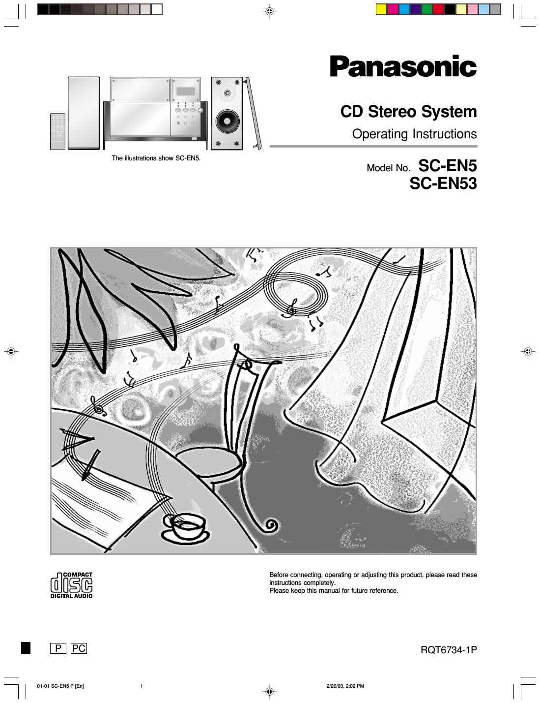 panasonic sc en 5 owners manual