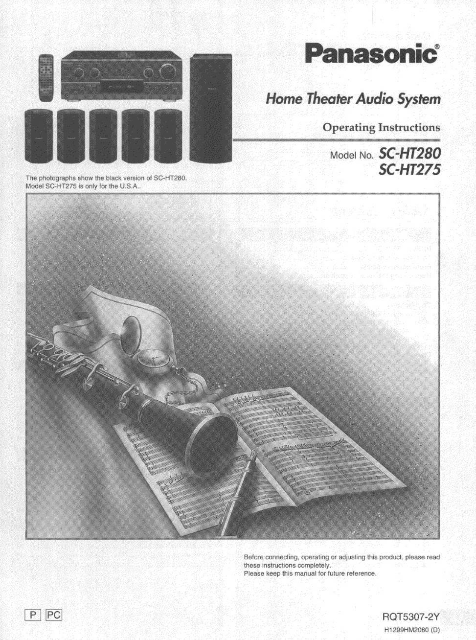 panasonic sc ht 275 owners manual