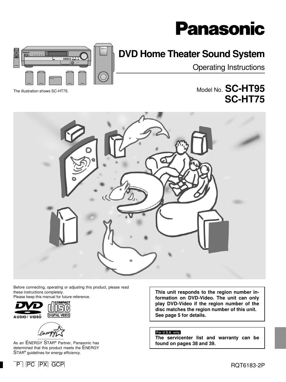 panasonic sc ht 75 owners manual