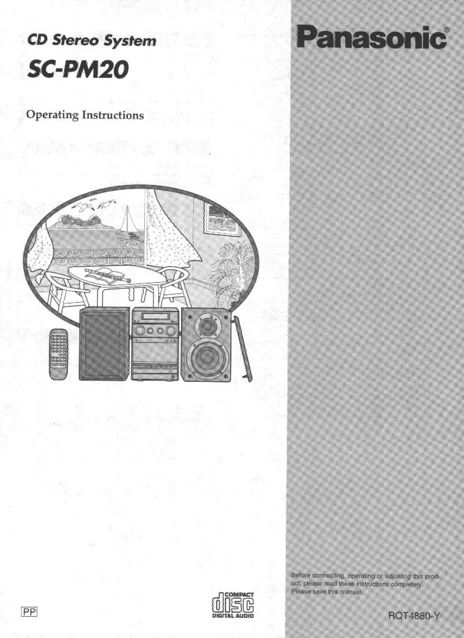 panasonic sc pm 20 owners manual