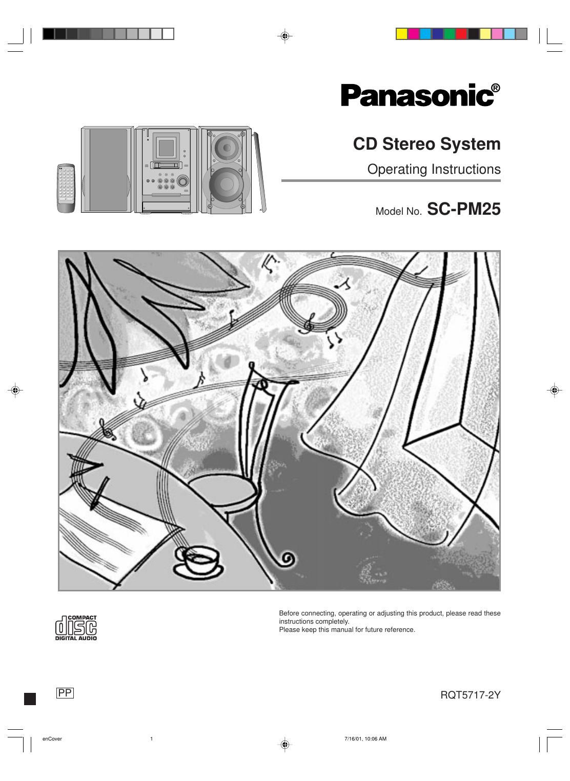 panasonic sc pm 25 owners manual