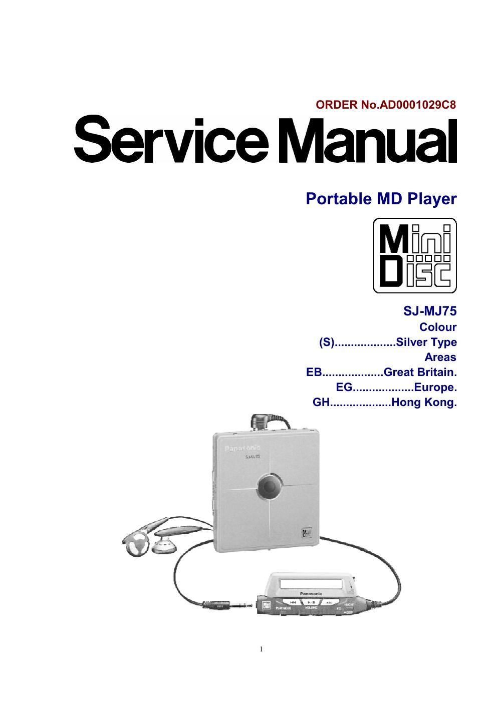 panasonic sj mj 75 service manual