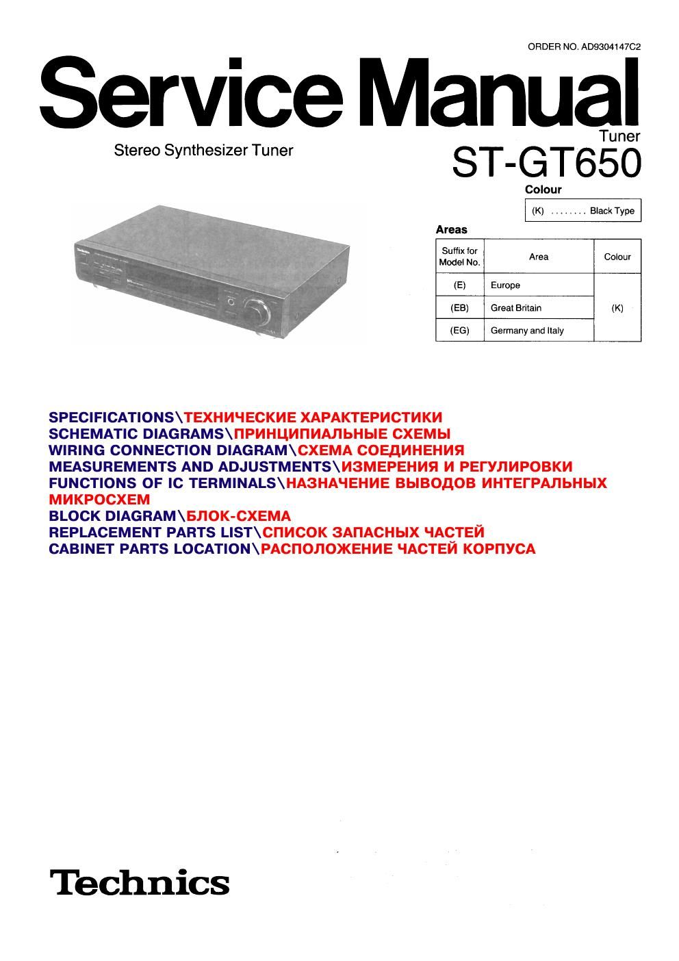 panasonic st gt650 tun