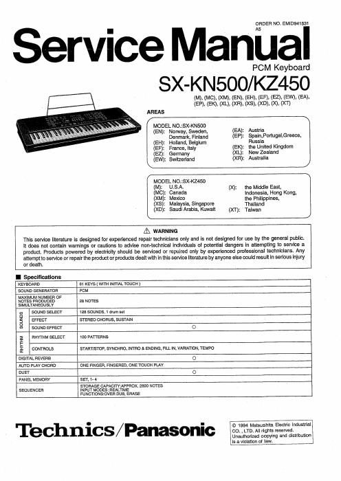 panasonic sx kn500 servicemanual en