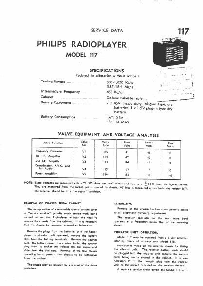 philips 117 service manual