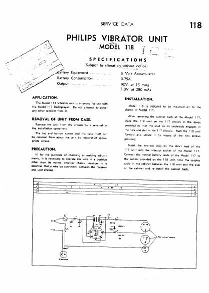 philips 118 schematic