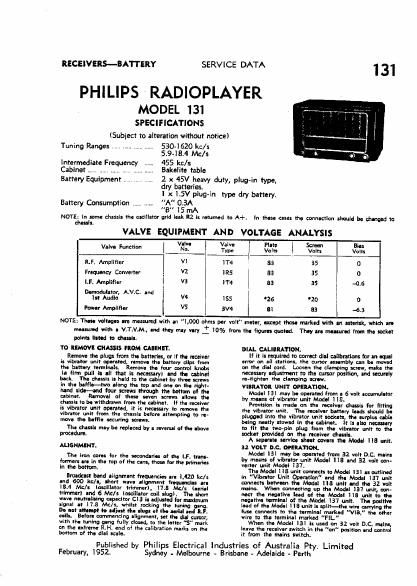 philips 131 service manual