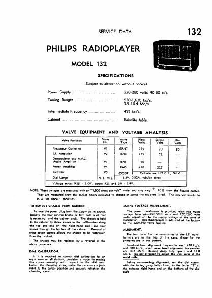 philips 132 service manual