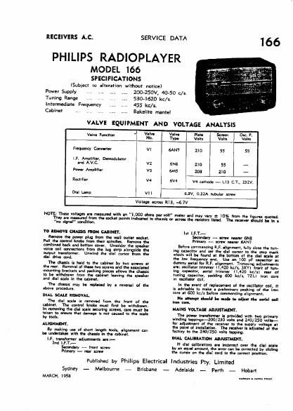 philips 166 service manual