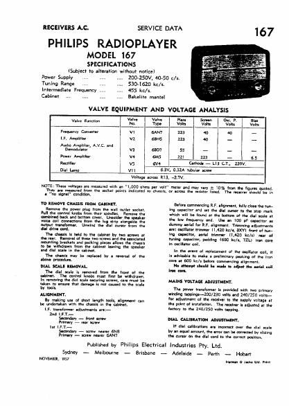 philips 167 service manual