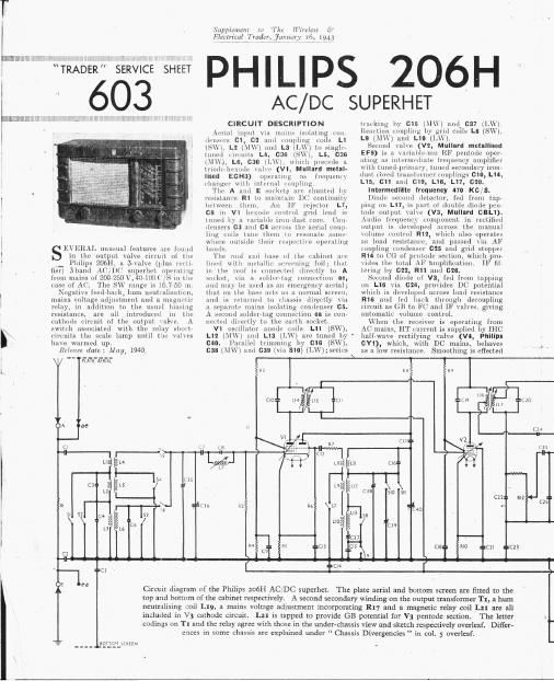 philips 206 h service manual