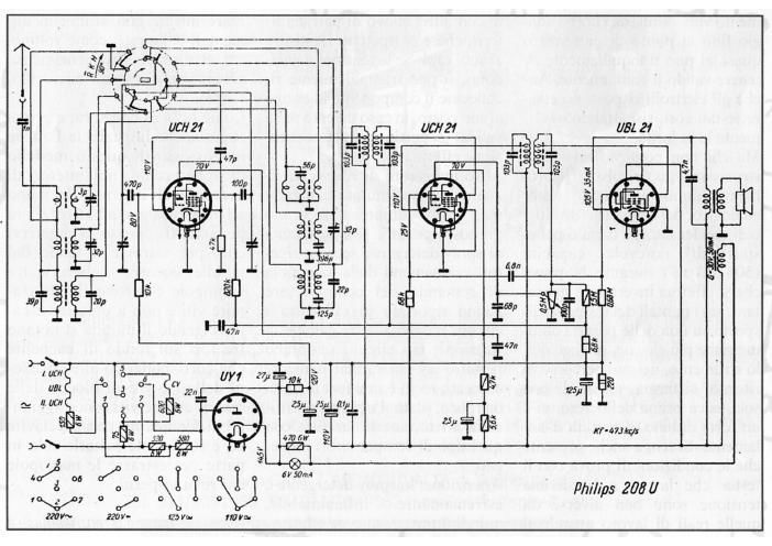 philips 208 u schematic