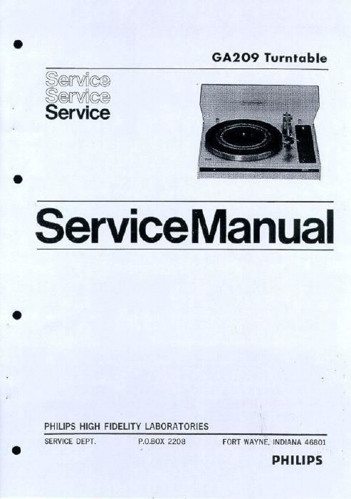 philips 209 service manual