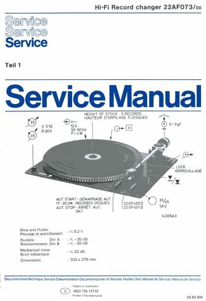 philips 22 af 073 service manual