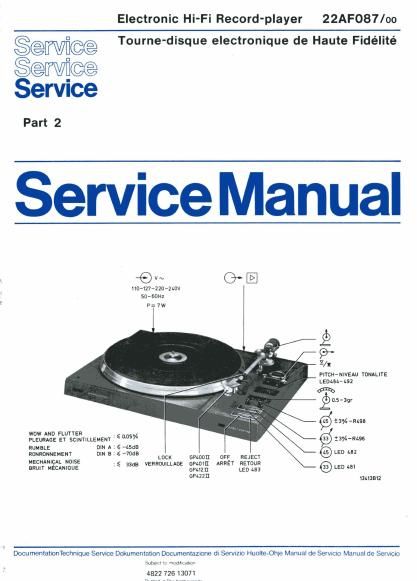 philips 22 af 087 service manual