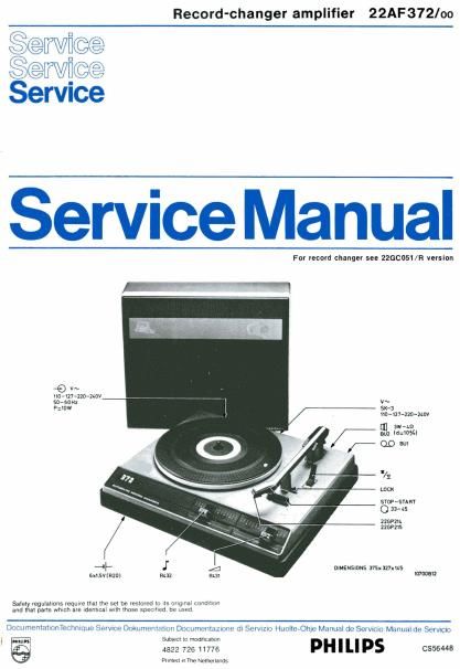 philips 22 af 372 service manual