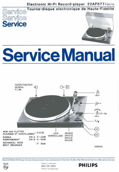 philips 22 af 677 service manual