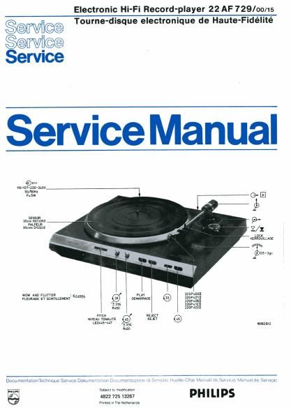 philips 22 af 729 service manual