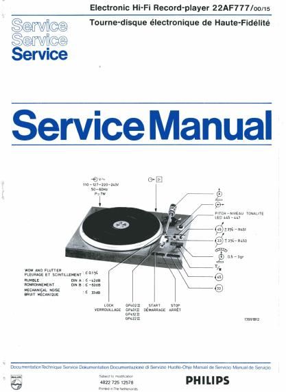 philips 22 af 777 service manual 2