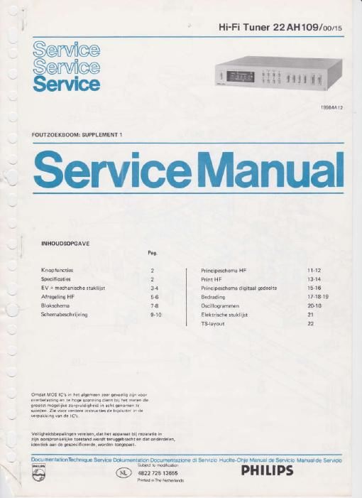 philips 22 ah 109 service manual alt