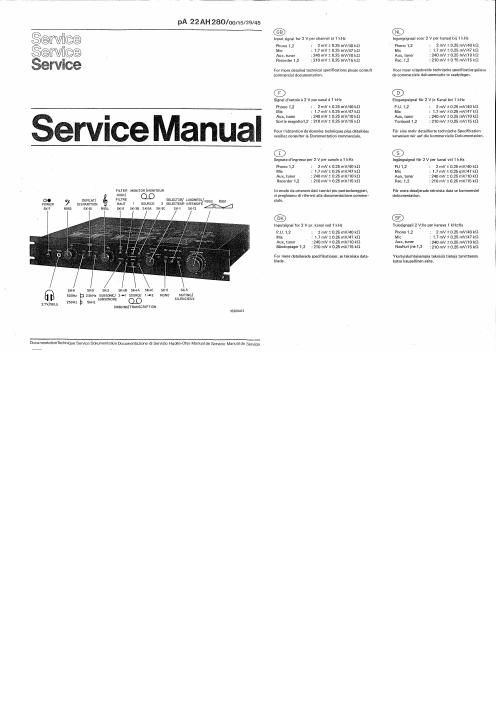philips 22 ah 280 service manual