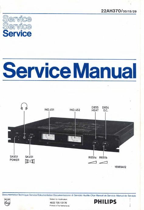 philips 22 ah 370 pwr service manual