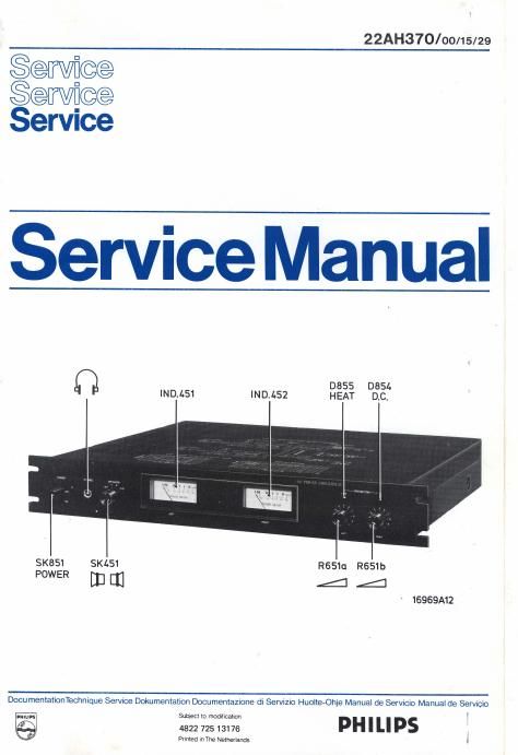 philips 22 ah 370 service manual