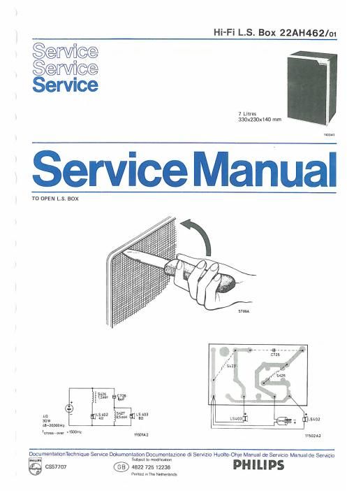 philips 22 ah 462 service manual