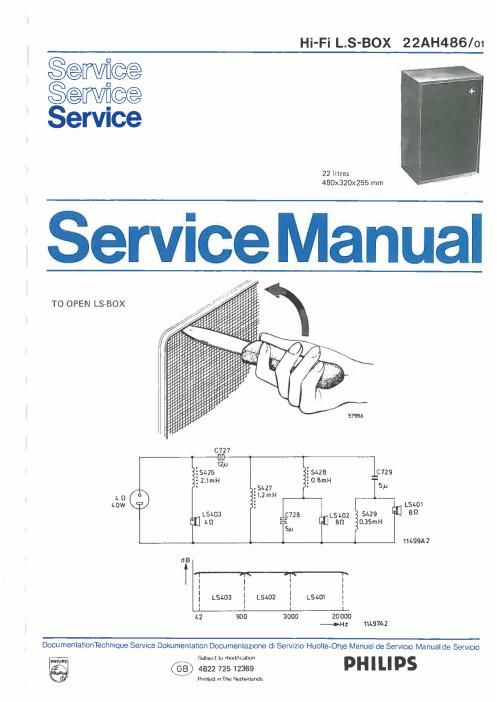 philips 22 ah 486 service manual