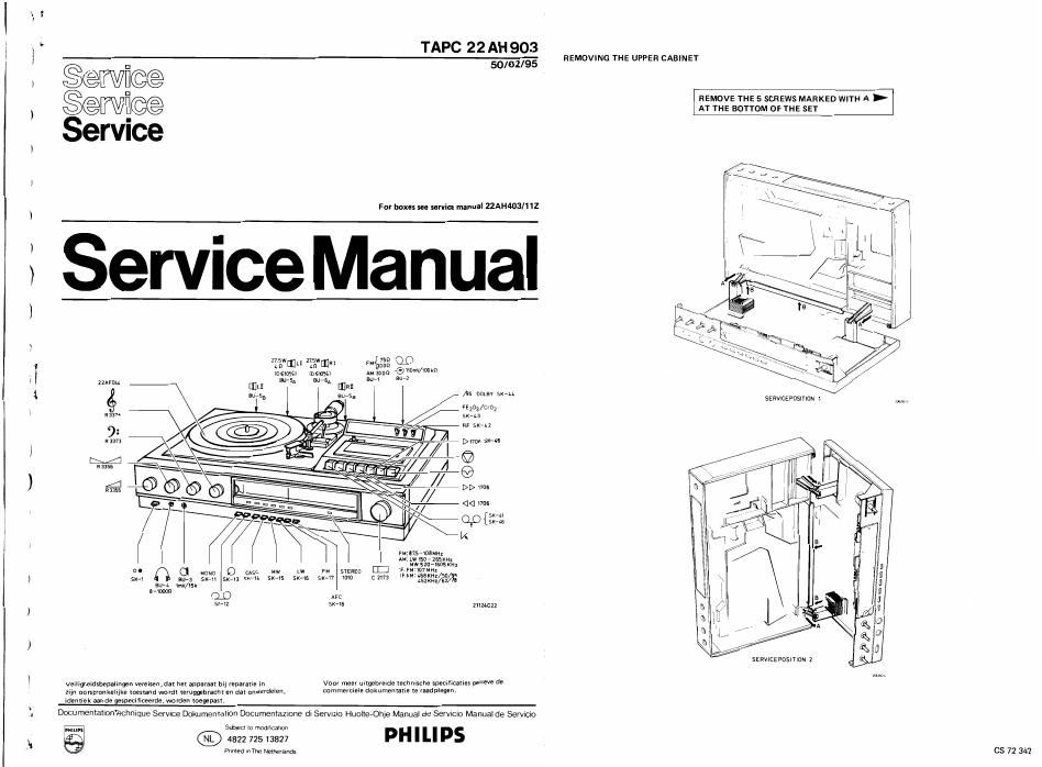 philips 22 ah 903 service manual