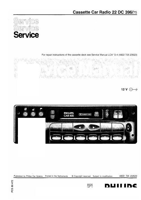 philips 22 dc 396 service manual
