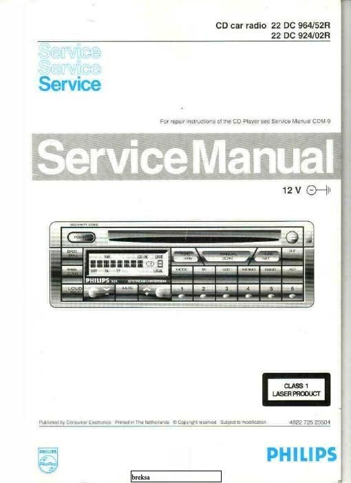 philips 22 dc 964 52 r service manual