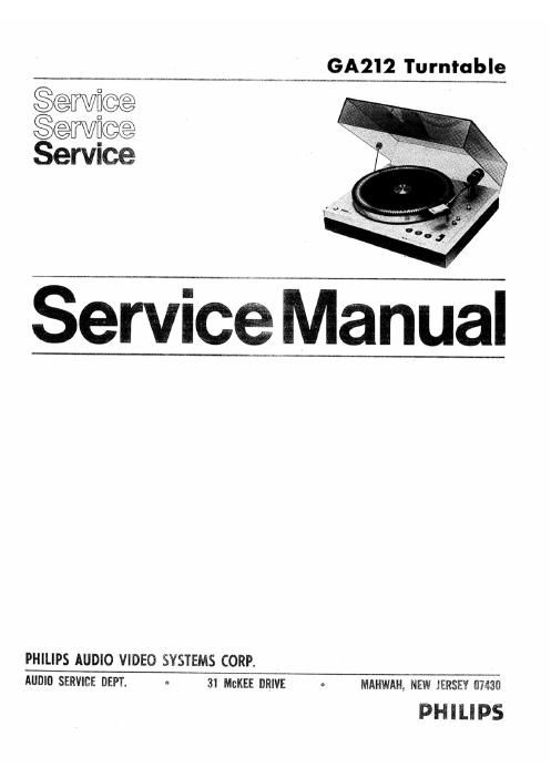 philips 22 ga 212 service manual