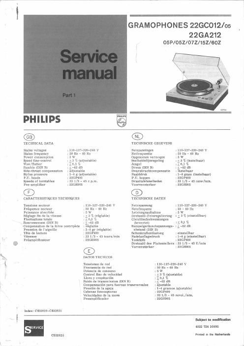 philips 22 ga 212 service manual 2