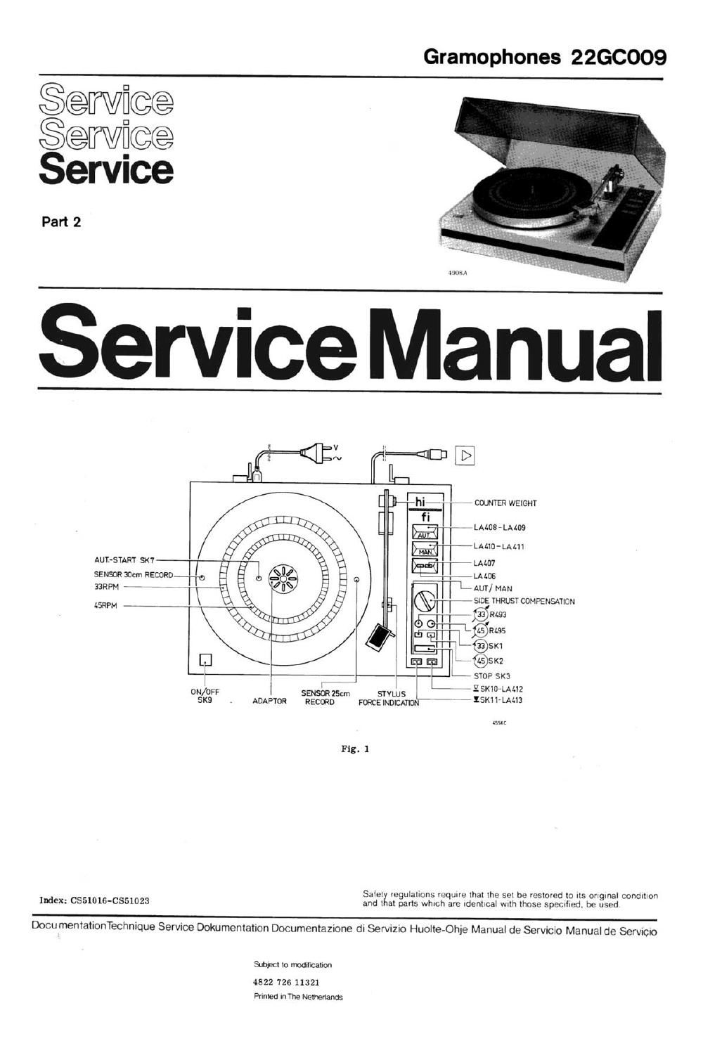 philips 22 gc 009 service manual