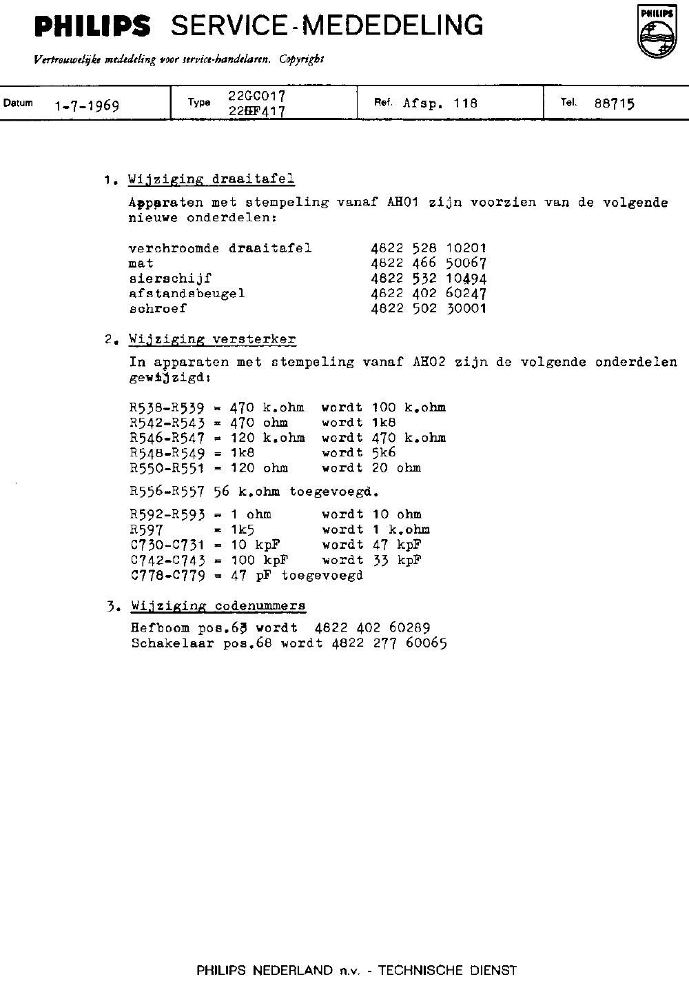 philips 22 gc 017 service manual