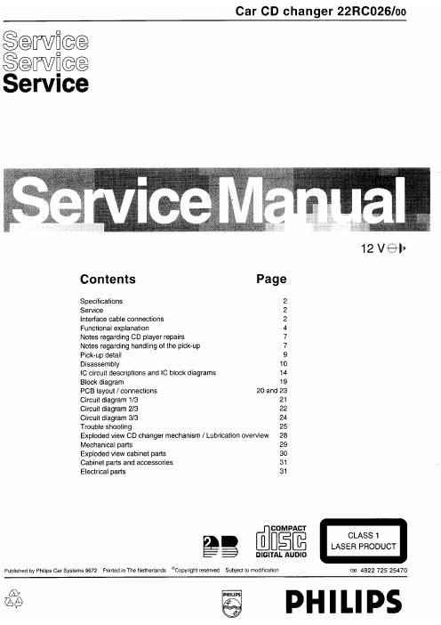 philips 22 rc 026 service manual